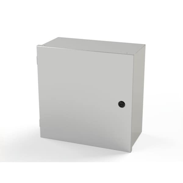 1/4 Turn Latch Electrical Enclosures, 16 in H, 8 in D, 16 in W, NEMA 1, Carbon Steel
